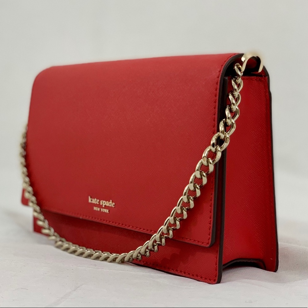 ❤️ NWT! Kate Spade Hot Chili Crossbody/Clutch - Picture 1 of 6